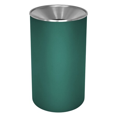Ex-Cell Kaiser 33-Gal. Powder Coated Receptacle - Steel, Hunter Green WR-33F HGX